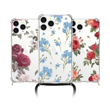 [TryCozy] 수채화플라워 폰스트랩 방탄 젤하드케이스