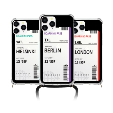 [TryCozy] 에어플레인티켓 폰스트랩 방탄 젤하드케이스