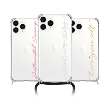 [TryCozy] 파스텔레터링 폰스트랩 방탄 젤하드케이스