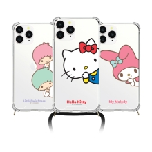 [SANRIO]산리오 옆빼꼼 폰스트랩 방탄 젤하드케이스