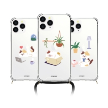 [TryCozy] 냥이의집콕 폰스트랩 방탄 젤하드케이스