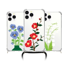 [TryCozy] 심플플라워 폰스트랩 방탄 젤하드케이스