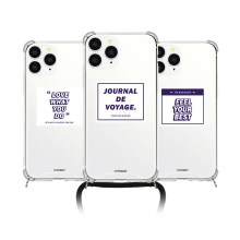 [TryCozy] 타이포라벨 폰스트랩 방탄 젤하드케이스