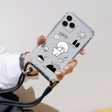 [TryCozy] 냥이멍뭉 패치 폰스트랩 방탄 젤하드케이스