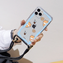 [TryCozy] 숨바꼭질 야옹이 폰스트랩 방탄 젤하드케이스