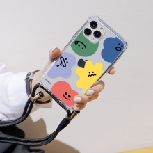 [TryCozy] 와글와글 패턴 폰스트랩 방탄 젤하드케이스