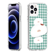 [TryCozy] 겨울간식 체크패턴 에폭시톡 클리어 에어쿠션 젤하드케이스