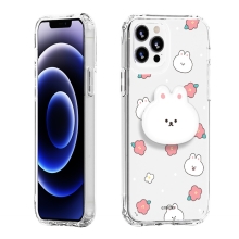 [TryCozy] 바니 플라워 에폭시톡 클리어 에어쿠션 젤하드케이스