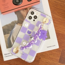 [TryCozy] 스윗베어 체인 패턴 클리어 에어쿠션 젤하드케이스