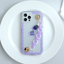 [TryCozy] 해피프룻 웨이브 체인 클리어 에어쿠션 젤하드케이스