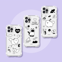 [TryCozy] 냥이멍뭉 패치 클리어 에어쿠션 젤하드케이스