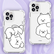 [TryCozy] 냥이멍뭉 클리어 에어쿠션 젤하드케이스