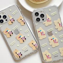 [TryCozy] 팝콘냠냠 클리어 에어쿠션 젤하드케이스