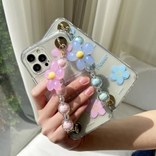 [TryCozy] 플라워레터링 체인 클리어 에어쿠션 젤하드케이스