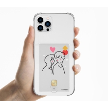 [TryCozy] 커플드로잉 클리어 에어쿠션 카드젤리케이스