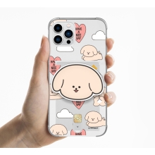 [TryCozy] 댕댕이 구름 하트 에폭시톡 클리어 에어쿠션 카드젤리케이스