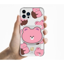 [TryCozy] 베어 쿠키 에폭시톡 클리어 에어쿠션 카드젤리케이스