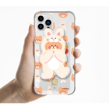 [TryCozy] 베어코스튬 에폭시톡 클리어 에어쿠션 카드젤리케이스