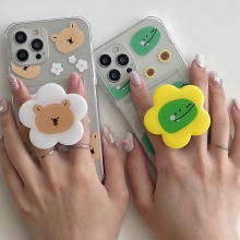 [TryCozy] 동물꽃 패턴 에폭시톡 클리어 에어쿠션 카드젤리케이스