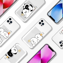 [TryCozy] 냥이멍뭉 클리어 에어쿠션 카드젤리케이스