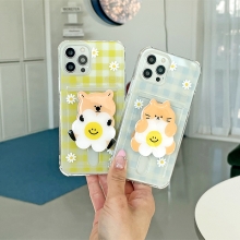 [TryCozy] 동물 데이지 체크 에폭시톡 클리어 에어쿠션 카드젤리케이스