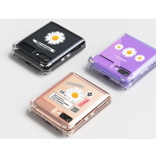 [TryCozy] 갤럭시Z플립시리즈 투명범퍼케이스 데이지라벨