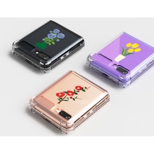 [TryCozy] 갤럭시Z플립시리즈 투명범퍼케이스 심플플라워