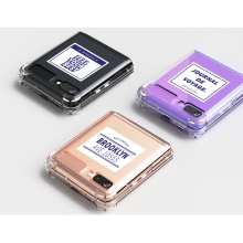 [TryCozy] 갤럭시Z플립시리즈 투명범퍼케이스 타이포라벨