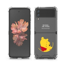 디즈니 곰돌이 푸 블랙 갤럭시Z플립시리즈 투명범퍼케이스