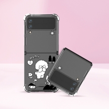 [TryCozy] 냥이멍뭉 패치 갤럭시Z플립시리즈 투명범퍼케이스