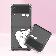 [TryCozy] 냥이멍뭉 갤럭시Z플립시리즈 투명범퍼케이스