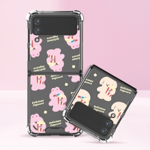 [TryCozy] 팝콘냠냠 갤럭시Z플립시리즈 투명범퍼케이스