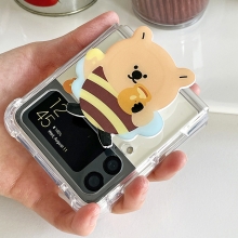 [TryCozy] 꿀벌 쿼카 에폭시톡 갤럭시Z플립시리즈 투명범퍼케이스