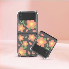 [TryCozy] 플라워드로잉 갤럭시Z플립시리즈 투명범퍼케이스