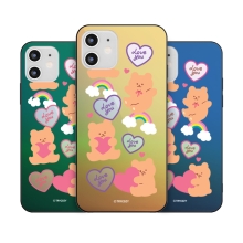 [TryCozy] 러브베어패턴 홀로그램 미러범퍼케이스