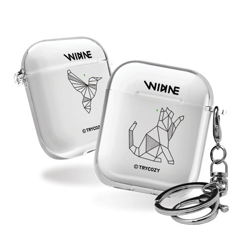 디자인 에어팟1,2세대 클리어케이스 라인애니멀