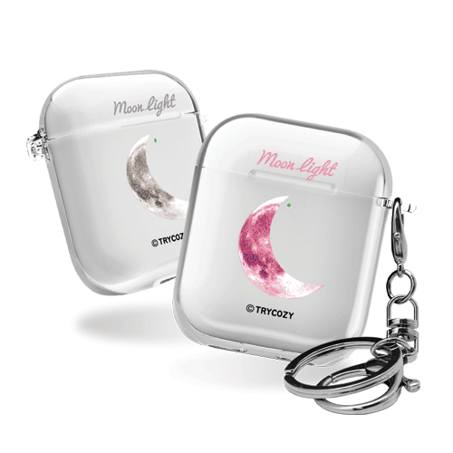 디자인 에어팟1,2세대 클리어케이스 문라이트