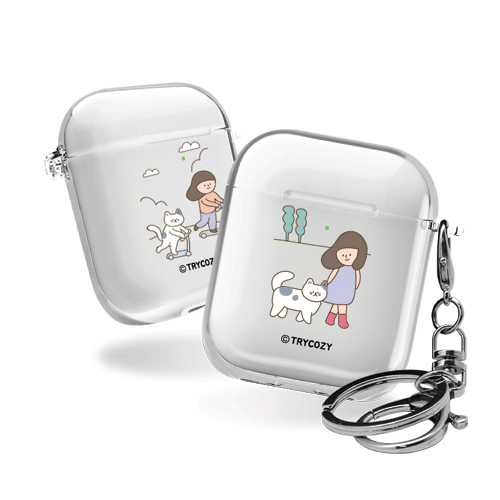 디자인 에어팟1,2세대 클리어케이스 소울메이트