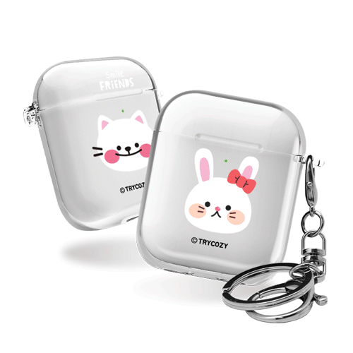 디자인 에어팟1,2세대 클리어케이스 스마일프렌즈