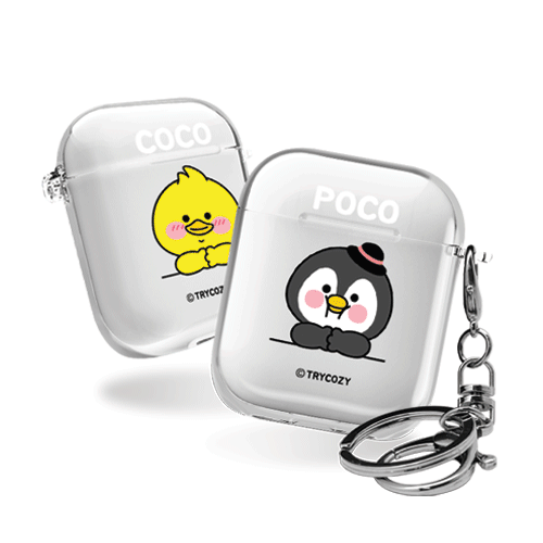 디자인 에어팟1,2세대 클리어케이스 스마일프렌즈 시즌2