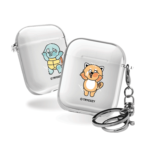 디자인 에어팟1,2세대 클리어케이스 윈도우애니멀즈