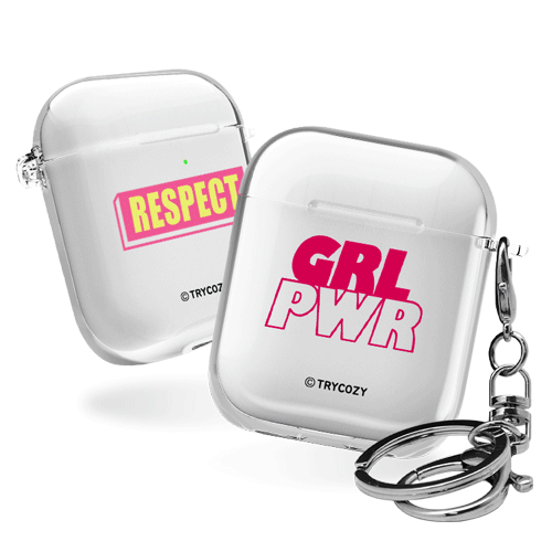 디자인 에어팟1,2세대 클리어케이스 타이포