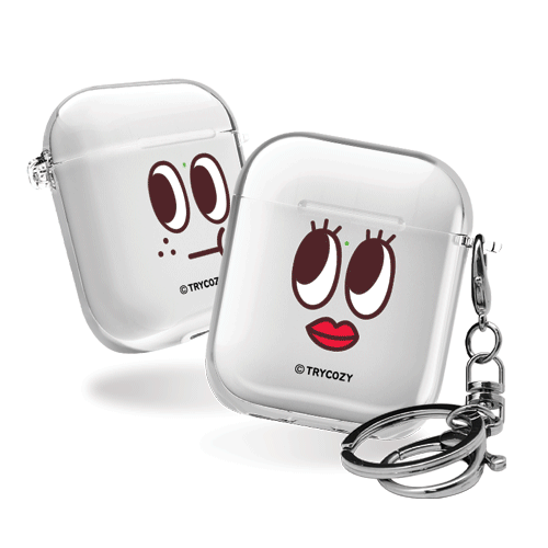 디자인 에어팟1,2세대 클리어케이스 페이스