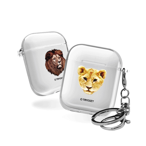 디자인 에어팟1,2세대 클리어케이스 애니멀킹덤