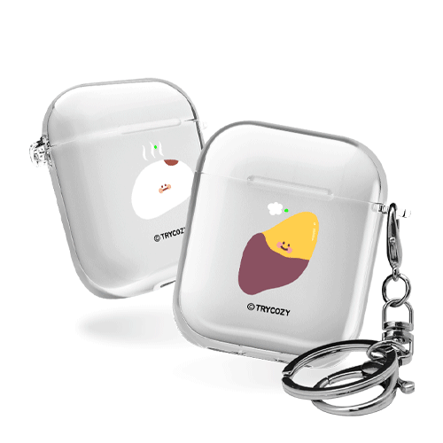 디자인 에어팟1,2세대 클리어케이스 겨울간식