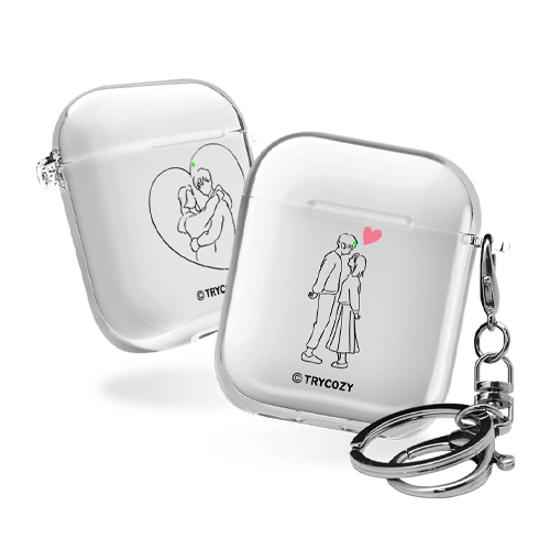 디자인 에어팟1,2세대 클리어케이스 커플라인
