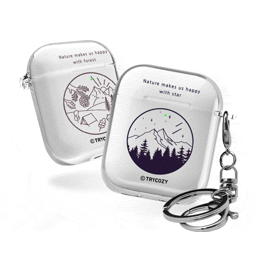 디자인 에어팟1,2세대 클리어케이스 내추럴