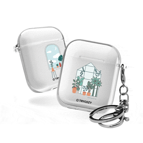 디자인 에어팟1,2세대 클리어케이스 힐링