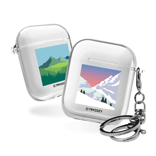 디자인 에어팟1,2세대 클리어케이스 마운틴뷰