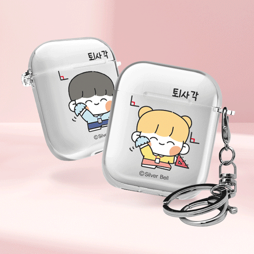 실버벨 뽀시래기 시즌8 에어팟1,2세대 클리어케이스